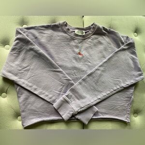 Topshop Lavender Light Sweatshirt with Chili Embroidery